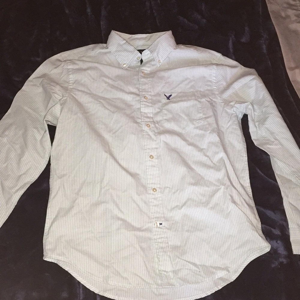 American Eagle Pinstripe Men’s Flannel Work Shirt